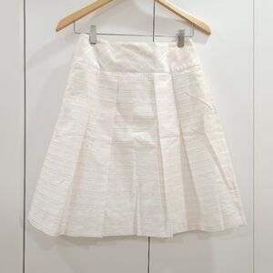 Vintage XING Elegant Wide Waistband Metallic Stripes A-Line Skirt